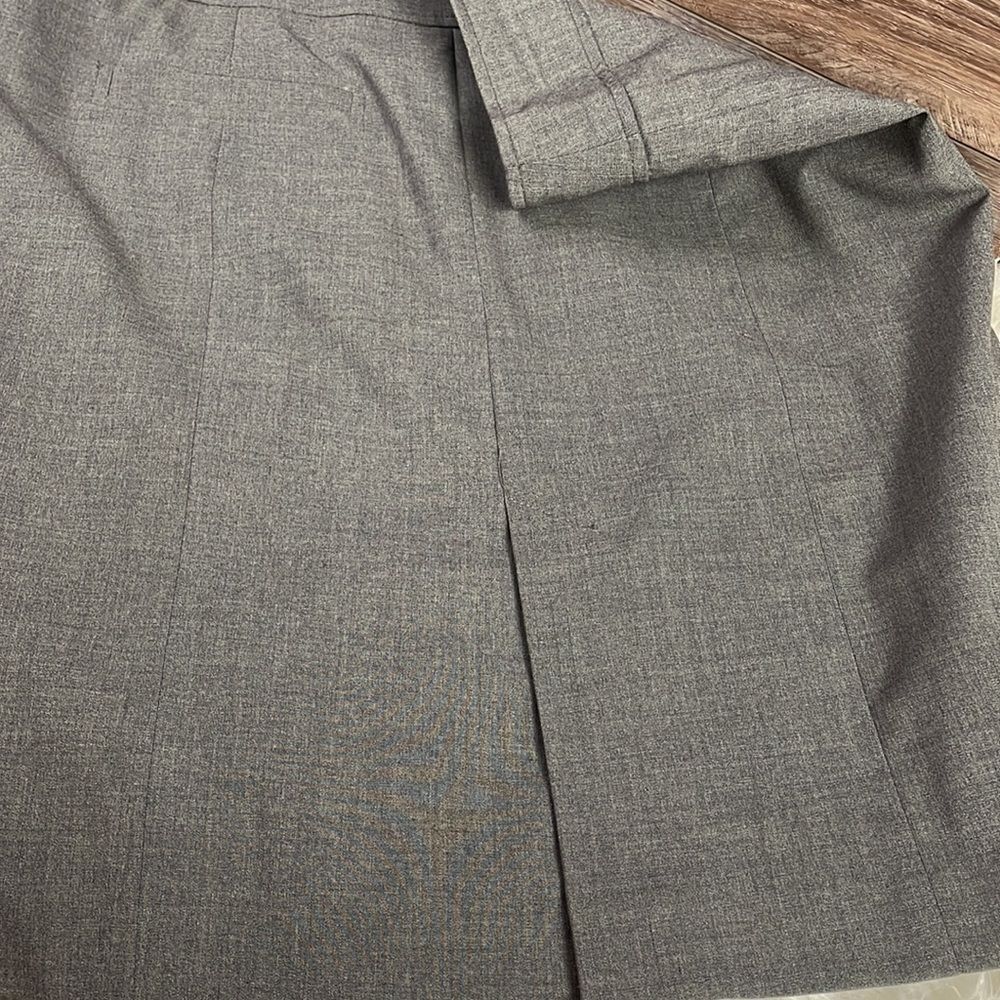 Nue Options Women’s Straight Pencil Skirt Side Zip Back Pockets Gray Size 10P - Picture 5 of 5